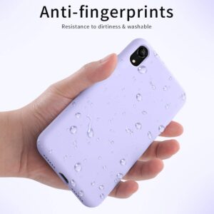 MCUCA iPhone XR Case，Ultra-Thin Shockproof Silky-Soft Touch Microfiber Lining Premium Soft Silicone Rubber Full Body Protection Case Cover for Apple iPhone XR (Light Purple)