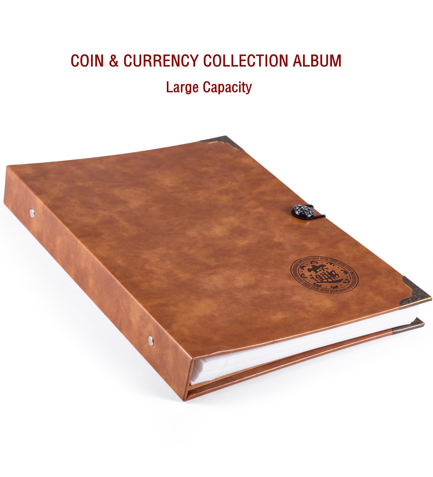 Ettonsun Coin Collection Book Holder for Collectors, 150 Pockets Coin Collecting Album & 240 Sleeves Paper Money Storage Case for Coin Currency Collection Supplies(150 coin pockets+240 bill pockets)