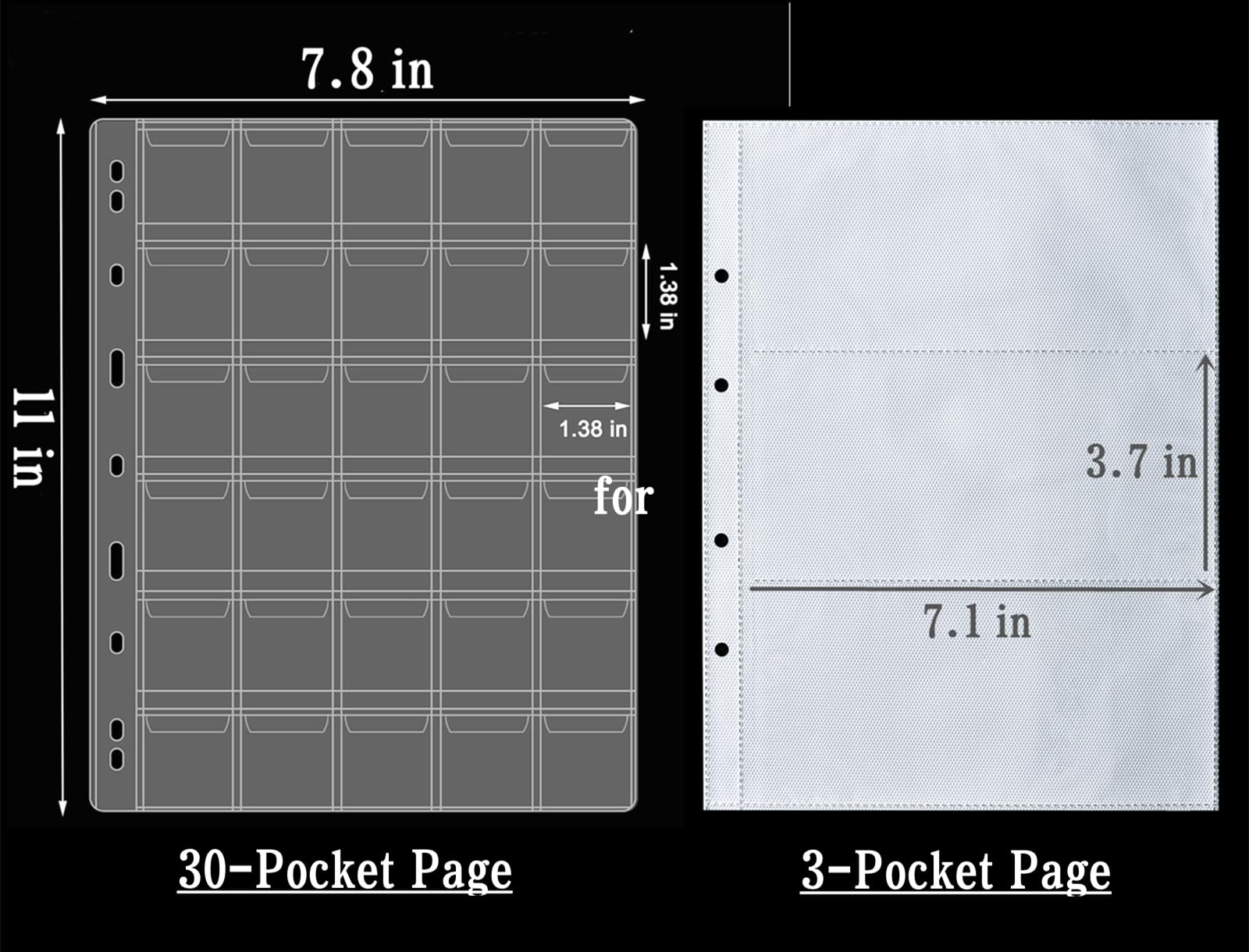 Ettonsun Coin Collection Book Holder for Collectors, 150 Pockets Coin Collecting Album & 240 Sleeves Paper Money Storage Case for Coin Currency Collection Supplies(150 coin pockets+240 bill pockets)