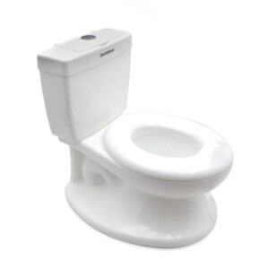 httmt- classic portable white realistic toddler potty training toilet w/flushing sound baby chair seat kid [p/n: et-baby004-white]