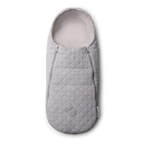bugaboo newborn inlay - footmuff suitable from birth up to 6 months - light grey melange