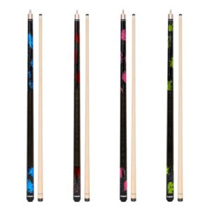 GARSEN 4 Pieces Pool Stick Cue Stick 58 inch 18 oz 19 oz 20 oz 21 oz Billiard House Bar Pool Cue