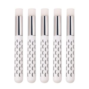 20 Pieces White Lash Cleansing Brush + 2 Lash Wands Tubes Eyelash Cleaning Brushes Peel Off Blackhead Brush Nose Pore Cleaning Brush Lash Shampoo Brushes