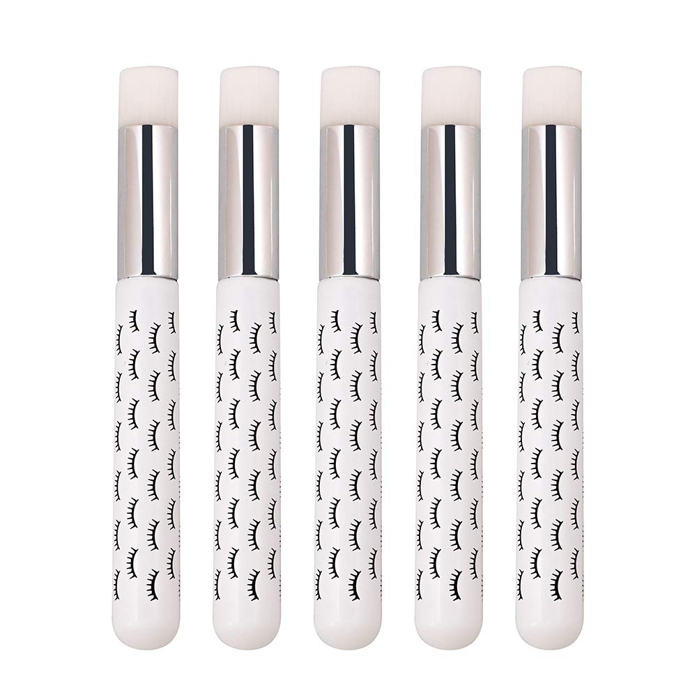 20 Pieces White Lash Cleansing Brush + 2 Lash Wands Tubes Eyelash Cleaning Brushes Peel Off Blackhead Brush Nose Pore Cleaning Brush Lash Shampoo Brushes