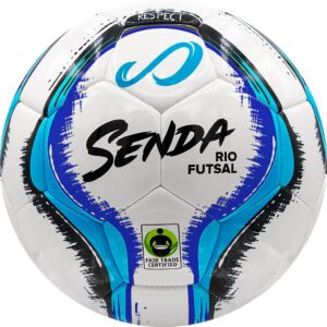 senda rio match futsal ball, fair trade certified, blue/black, size 4 (ages 13 & up)