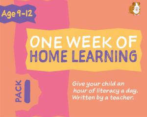 1 week of literacy distance learning: pack one (age 9-12 years) grades 4-6