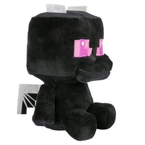 jinx minecraft crafter ender dragon plush stuffed toy, black, 8.75" tall