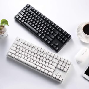 RK ROYAL KLUDGE Sink87G Wired/Wireless TKL Mechanical Gaming Keyboard, No Numbpad Compact 2.4G RGB Wireless Keyboard (White)