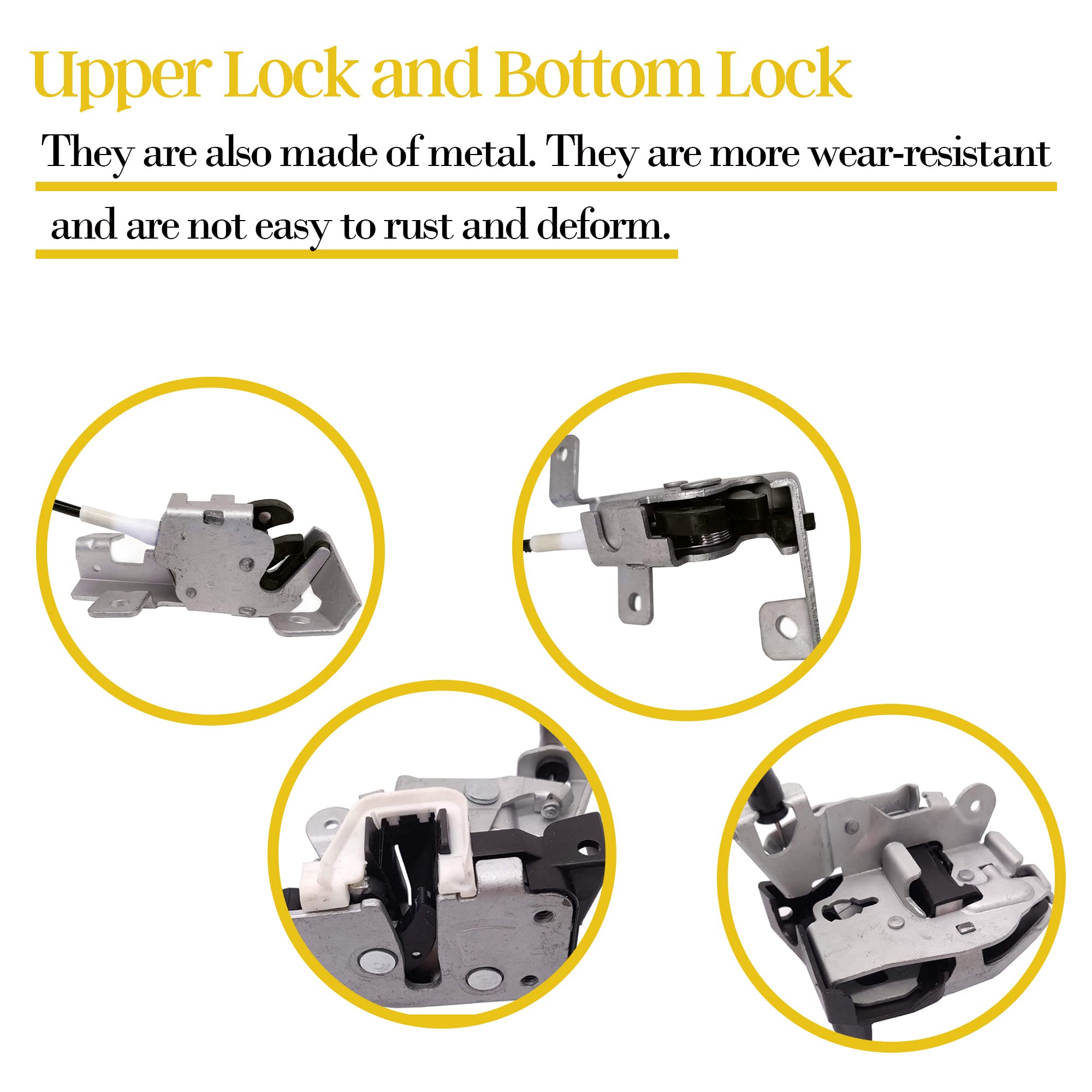 Rear Door Lock Latch with Cable Assembly Left Driver Side for 2004-2008 Ford F-150 Extended Cab Pickup Upper and Lower Locking Latches Assembly 6l3Z18264A01B 8L3Z18264A01B