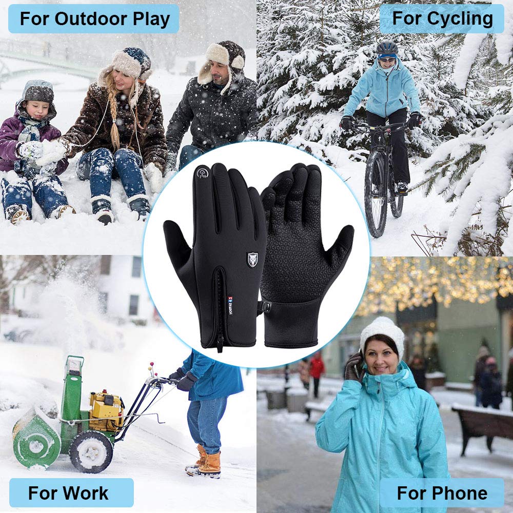 GORELOX Winter Gloves for Men Women,Cold Weather Thermal Glove Windproof Water Resistant,Keep Warm Touch Screen Gloves for Cycling Running Driving