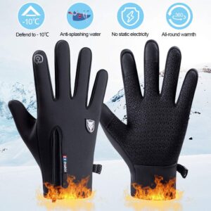 GORELOX Winter Gloves for Men Women,Cold Weather Thermal Glove Windproof Water Resistant,Keep Warm Touch Screen Gloves for Cycling Running Driving