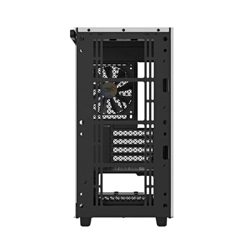 DeepCool MACUBE 110 WH Micro ATX Case with Full-Size Magnetic Tempered Glass Removable HDD Cage and Built-in Graphics Card Holder - White