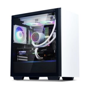 DeepCool MACUBE 110 WH Micro ATX Case with Full-Size Magnetic Tempered Glass Removable HDD Cage and Built-in Graphics Card Holder - White