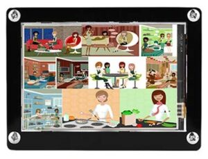 3.5 inch 1080p lcd touch screen black acrylic cover set compatible with