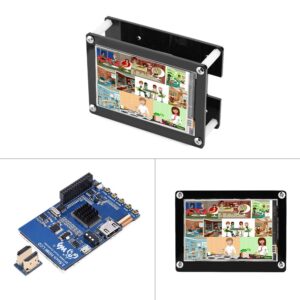 3.5 inch 1080P LCD Touch Screen Black Acrylic Cover Set Compatible with