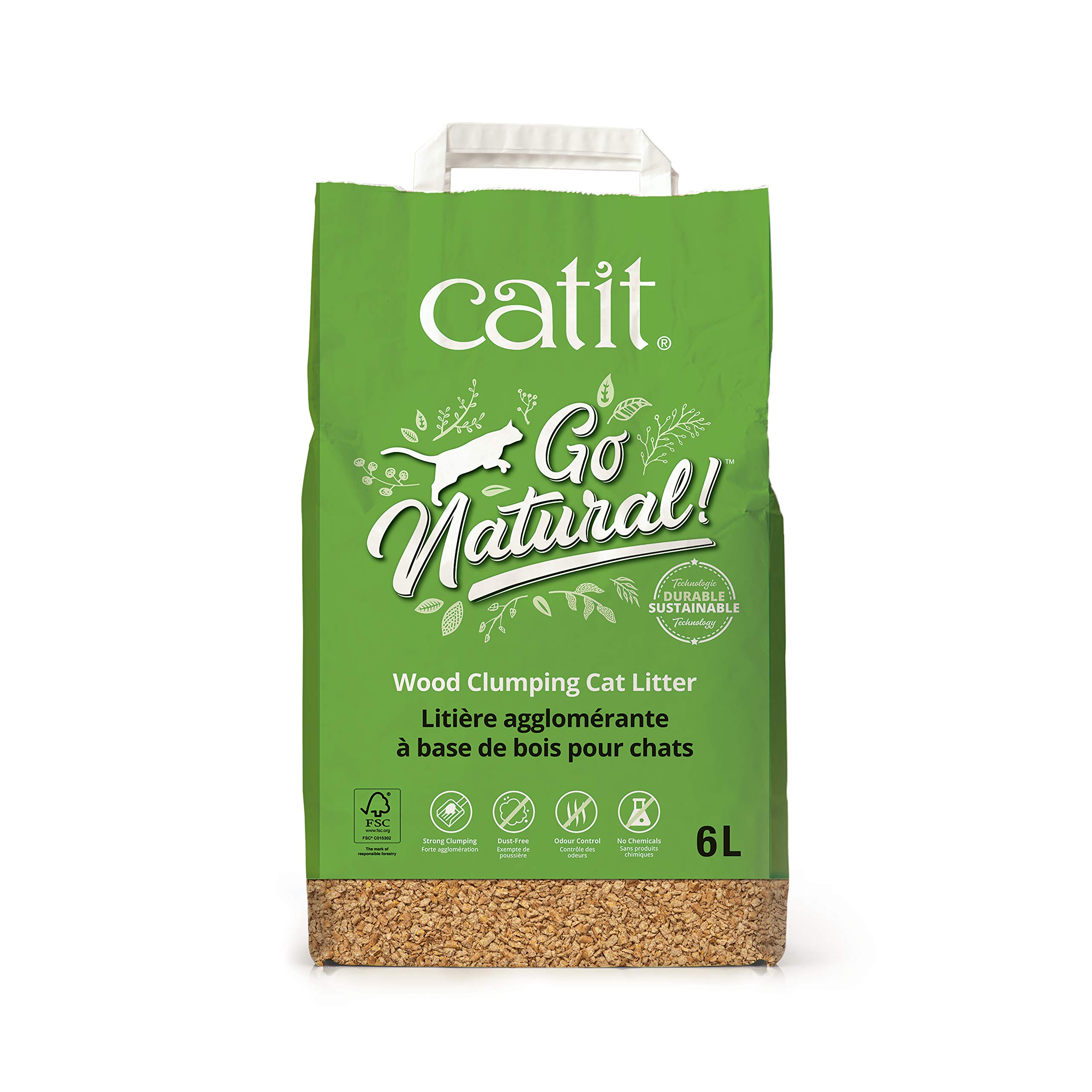 Catit Go Natural Wood Clumping Cat Litter 6.4 lb