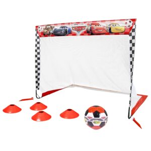 gosports disney soccer goal set for kids - includes single 4’ x 3’ backyard soccer goal, soccer ball and sport cones - encourage early interest in soccer