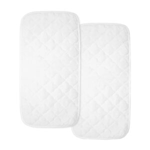 american baby company ultra soft microfiber quilted waterproof multi-purpose changing table pad liners, 13" x 27", 2 count