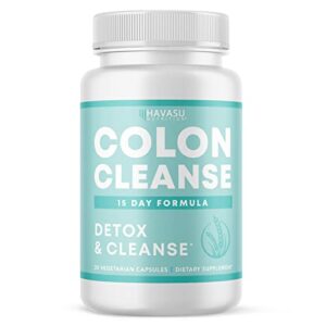 colon cleanse for detox and weight loss | 15 day fast-acting detox cleanse and natural laxative for constipation relief and bloating relief | body cleanse detox for women and men | vegan & non-gmo