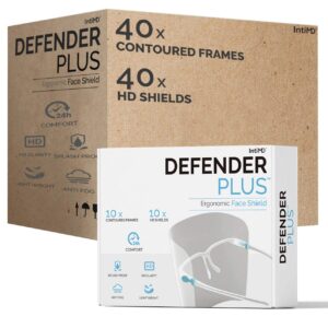 intimd defender plus safety full face shield mask (10 frames and 10 shields)