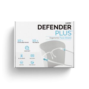 IntiMD Defender Plus Safety Full Face Shield Mask (10 Frames and 10 Shields)