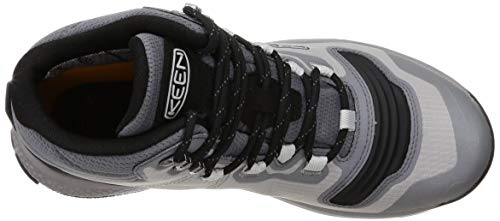 KEEN Men's Tempo Flex Mid Height Lightweight Waterproof Hiking Boot, Drizzle/Black, 12