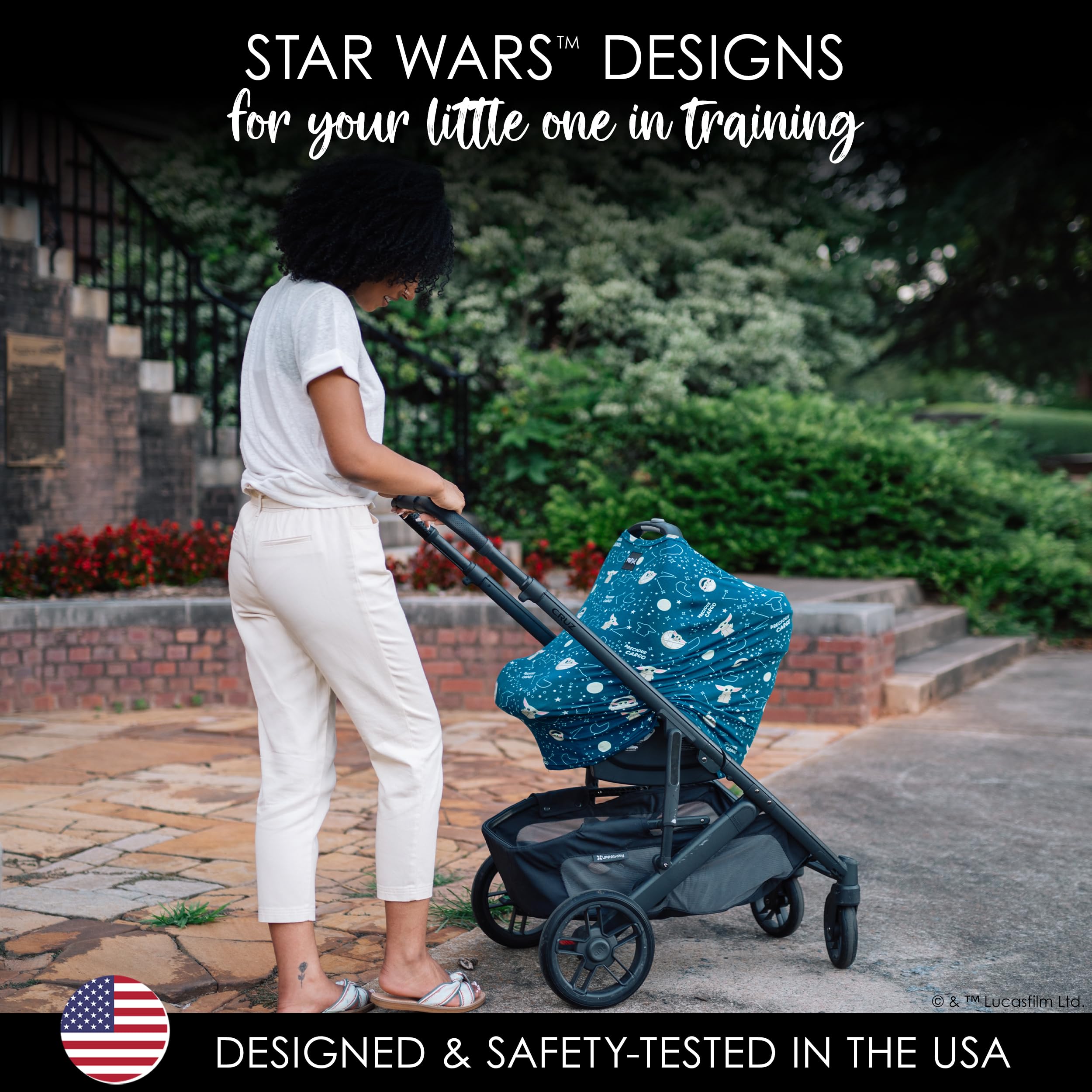 Milk Snob Original Star Wars 5-in-1 Cover, The Child, Added Privacy for Breastfeeding, Baby Car Seat, Carrier, Stroller, High Chair, Shopping Cart, Lounger Canopy - Newborn Essentials, Nursing Top