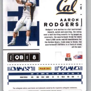 2020 Panini Contenders Draft Season Ticket #3 Aaron Rodgers Cal Golden Bears Football Card