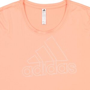 ADIDAS Women's Badge of Sport Graphic Tee, Glow Pink Large