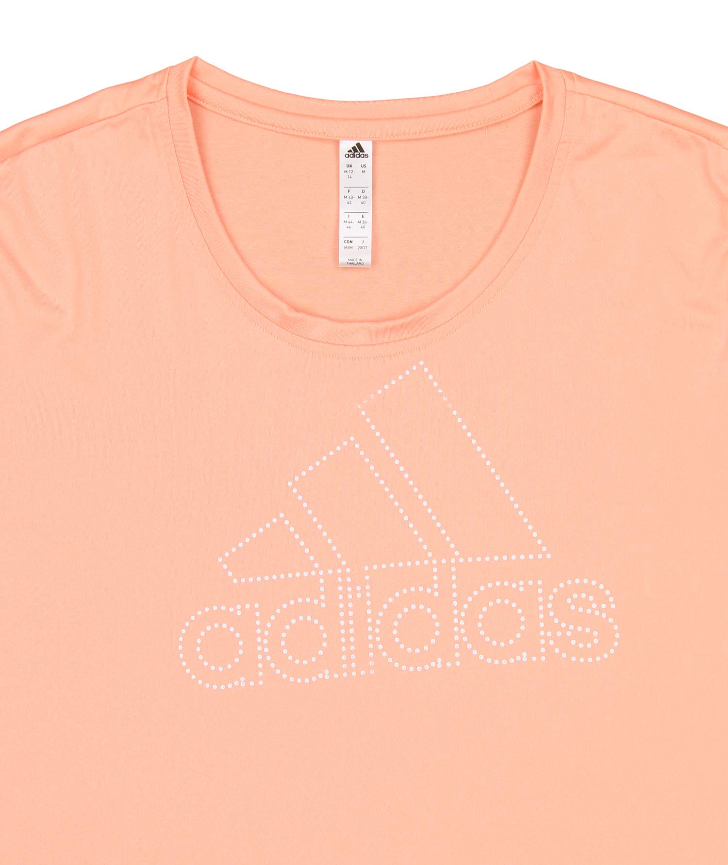 ADIDAS Women's Badge of Sport Graphic Tee, Glow Pink Large