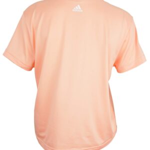 ADIDAS Women's Badge of Sport Graphic Tee, Glow Pink Large