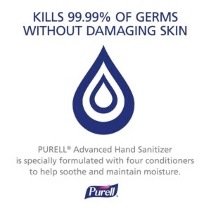 Purell Advanced Hand Sanitizer Refreshing Gel, Clean Scent, 12.6 Fl Oz Bottle (Pack of 12) - 9747-12-S