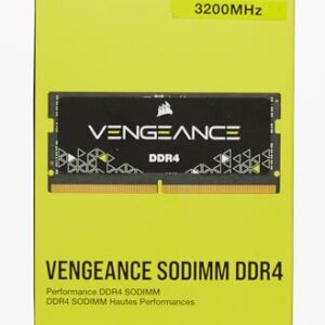 Corsair Vengeance Performance SODIMM Memory 32GB (2x16GB) DDR4 3200MHz CL22 Unbuffered for 8th Generation or Newer Intel Core™ i7, and AMD Ryzen 4000 Series Notebooks