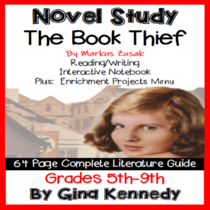 novel study- the book thief by markus zusaks and project menu