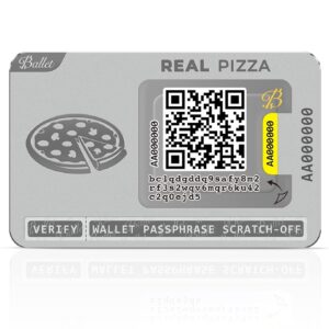 ballet 2-pack real pizza - the easiest crypto cold storage - nondescript cryptocurrency hardware wallet for bitcoin, ethereum, xrp, litecoin, and 200+ other cryptocurrencies