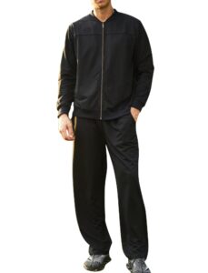 coofandy men's tracksuit athletic full zip casual sports jogging gym sweatsuit