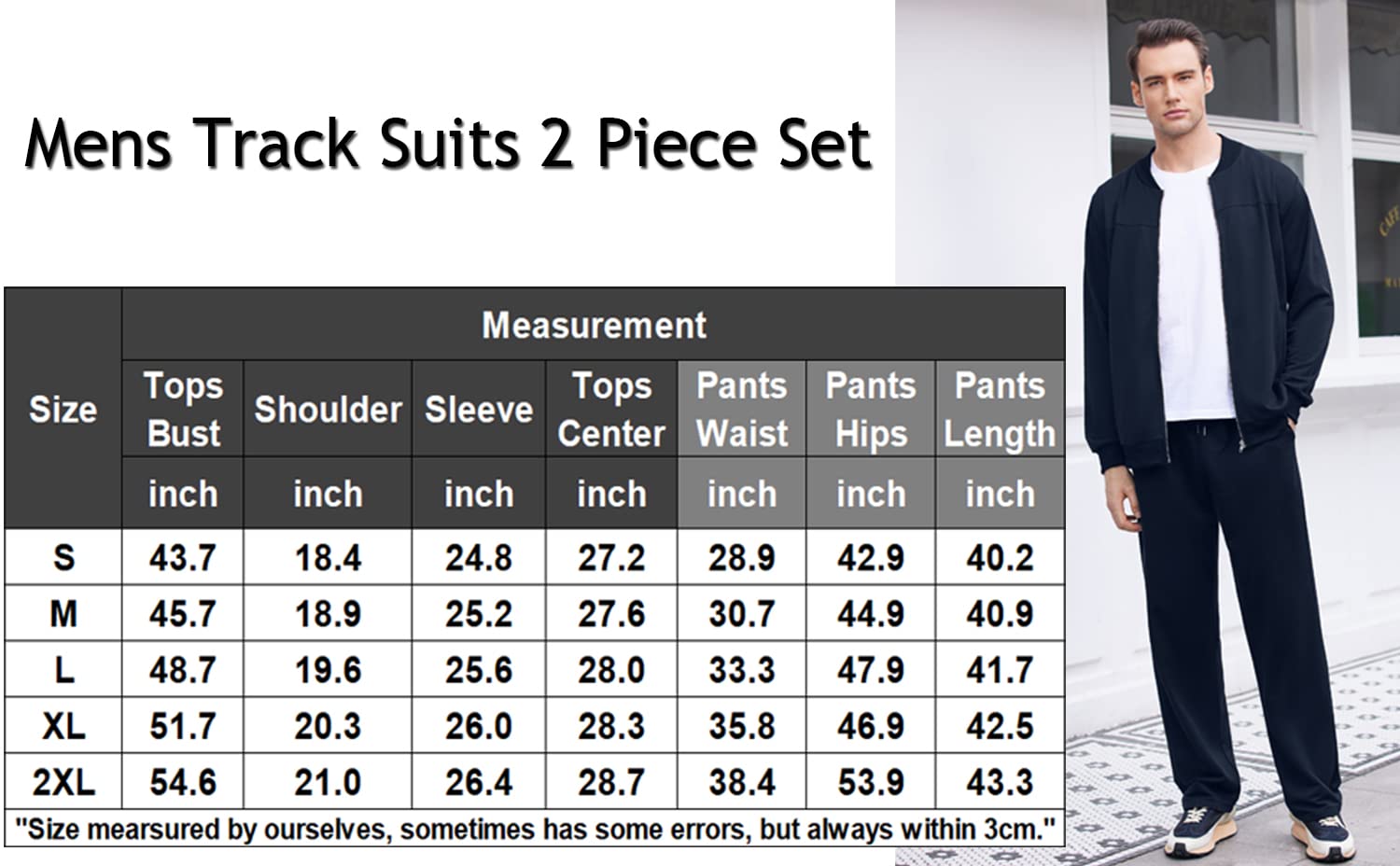 COOFANDY Men's Tracksuit Athletic Full Zip Casual Sports Jogging Gym Sweatsuit