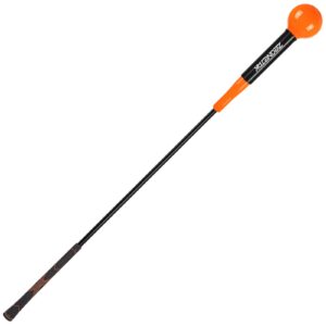 zeonetak golf swing trainer aid - golf swing training, practice warm-up stick for strength,rhythm, flexibility, tempo, and balance suit for indoor & outdoor (40 inches, red)