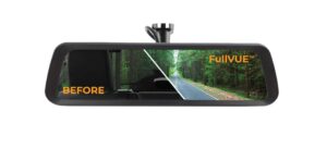 brandmotion fvmr-8876v2 fullvue rear camera mirror system with full hd video screen & 2-channel dvr for jeep wrangler jl 2018+