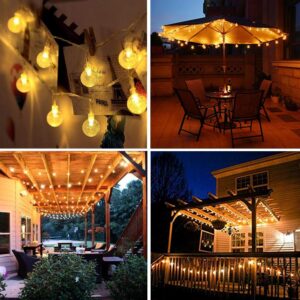 SZWTC 33ft 80 LEDs Globe String Lights Battery Operated, Fairy Lights Waterproof 8 Modes with Remote Control for Home, Party, Christmas, Wedding, Patio, Garden Decoration (Warm White)