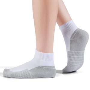 Begrily Cotton Socks for Men Low Cut, Max Cushion Thick Athletic Ankle Mens Sock for Hiking Running Sport Work 6 Pack Color Assorted Size 6-12