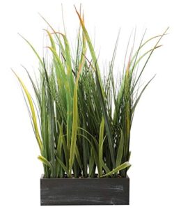 sarosora artificial plants 22" tall for garden indoor greenery tabletop decor home fake grass | fauk plants (1, 22")