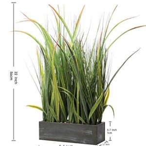 SAROSORA Artificial Plants 22" Tall for Garden Indoor Greenery Tabletop Decor Home Fake Grass | Fauk Plants (1, 22")