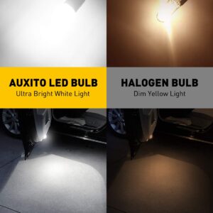 AUXITO 194 LED Bulbs White, Super Bright 1:1 Size, License Plate Light 168 2825 W5W T10 Error Free Car Bulbs for Dome Map Door Courtesy Side Marker Cornering Trunk Light (Pack of 2)