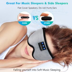 LC-dolida Sleep Headphones Bluetooth Sleep Mask,3D Wireless Music Eye Mask Bluetooth Headband Sleeping Cover Mask for Side Sleepers, Nap, Insomnia, Air Travel, Meditation, Tech Gadgets Unique Gifts