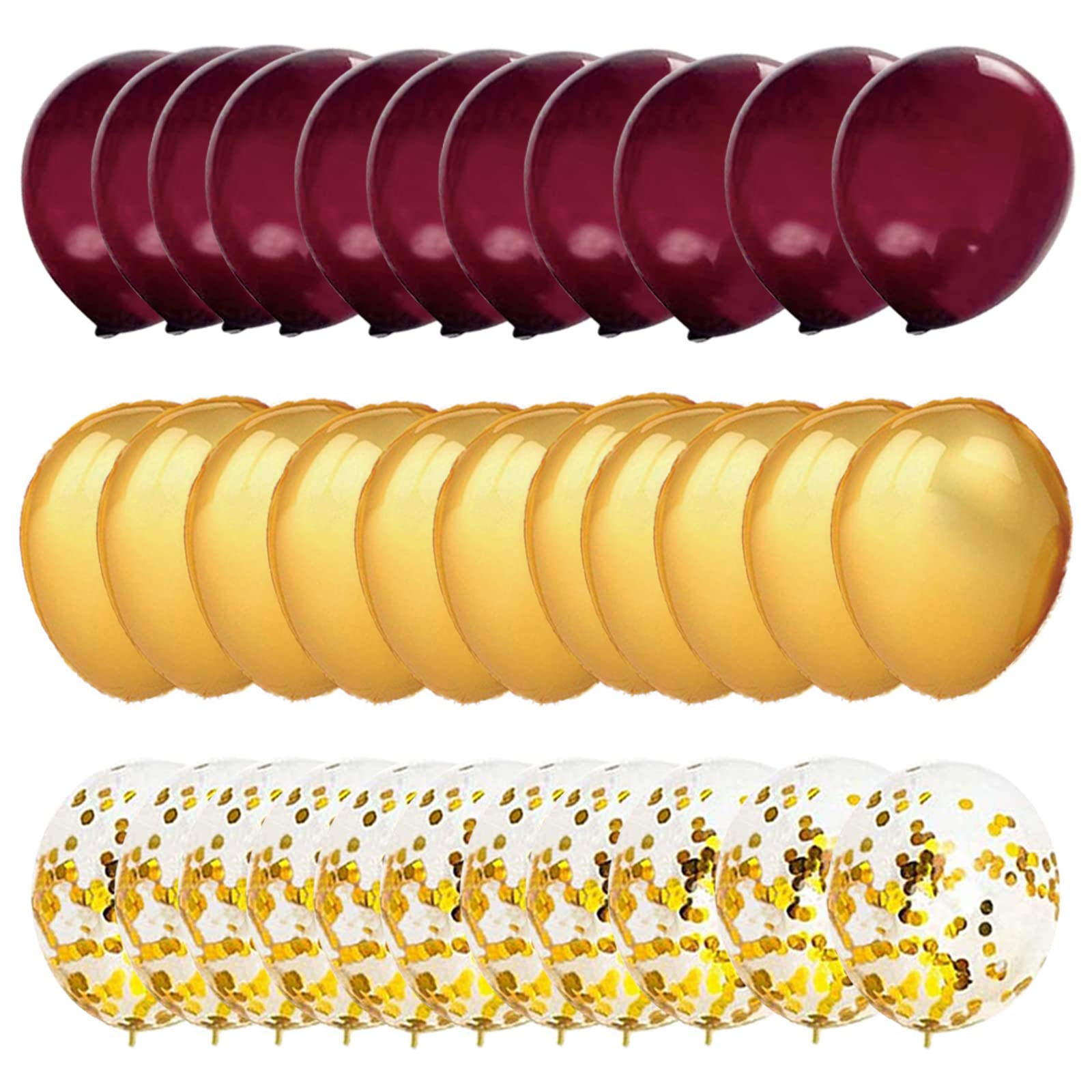 Maroon Gold Graduation Party Decorations 2024/Burgundy Gold Balloons/30pcs Burgundy Gold Birthday Women Maroon Gold Wedding/Fall Bridal Shower Decorations FSU Graduation