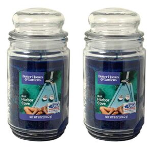 better homes gardens 18oz scented candle, blue harbor cove 2-pack