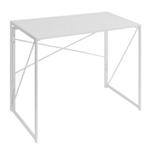 convenience concepts xtra folding desk, white/white