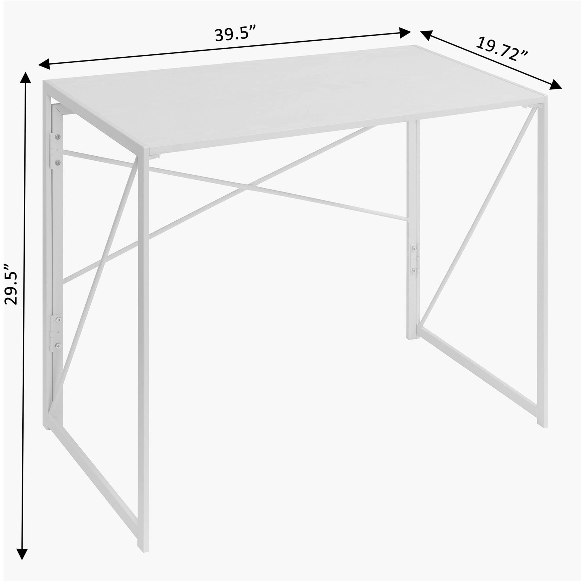 Convenience Concepts Xtra Folding Desk, White/White