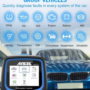 ANCEL BM700 Full Diagnostic Scan Tool Fit for BMW with Case, All Systems OBD2 Scanner Car Battery Registration Code Reader with ABS CBS Oil EPB SAS Fuel Pump Reset